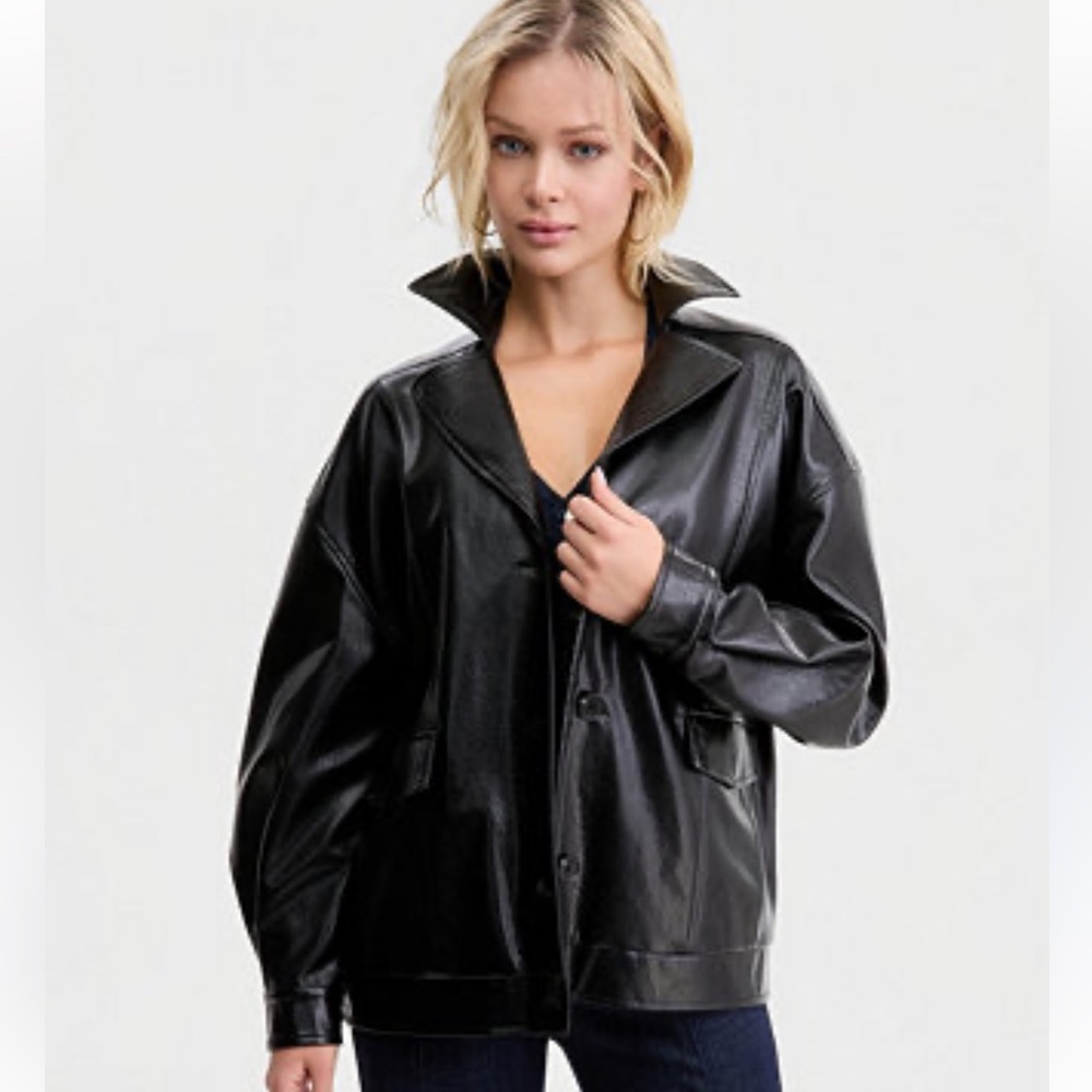 GUESS Women's Fransiska Faux-Leather
Jacket